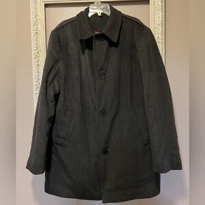 Jean Paul Germain Charcoal Gray Wool Blend 3/4 Car Coat Size XL Tall